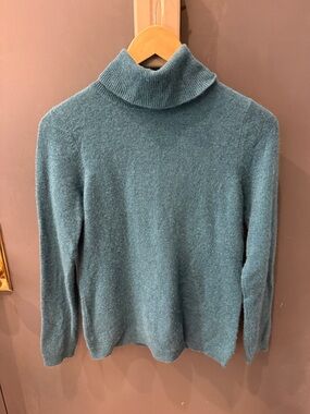 100% Cashmere Turtleneck Sweater - Charter Club Teal